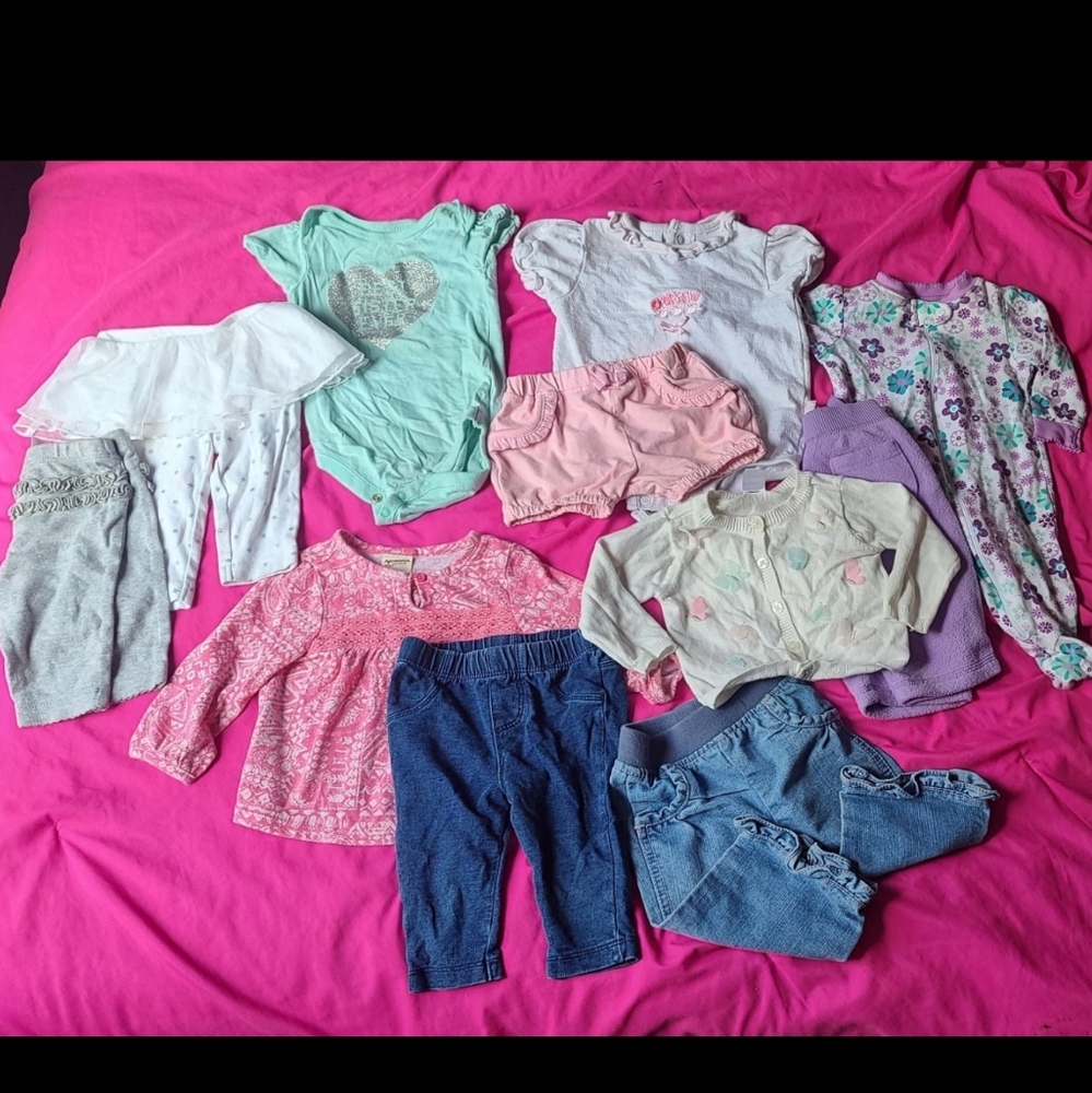 Bundle of 3 month baby girl clothes